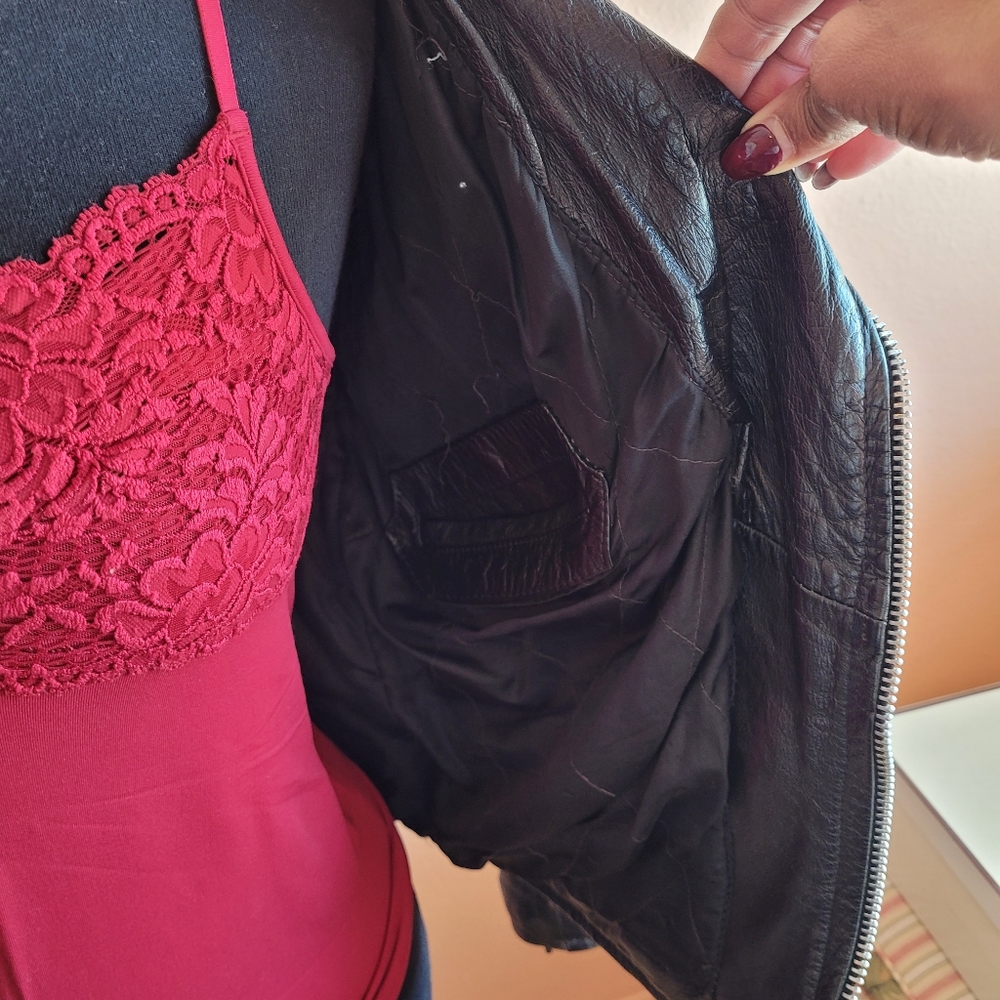 Leather Motorcycle Jacket - Picture 5 of 11
